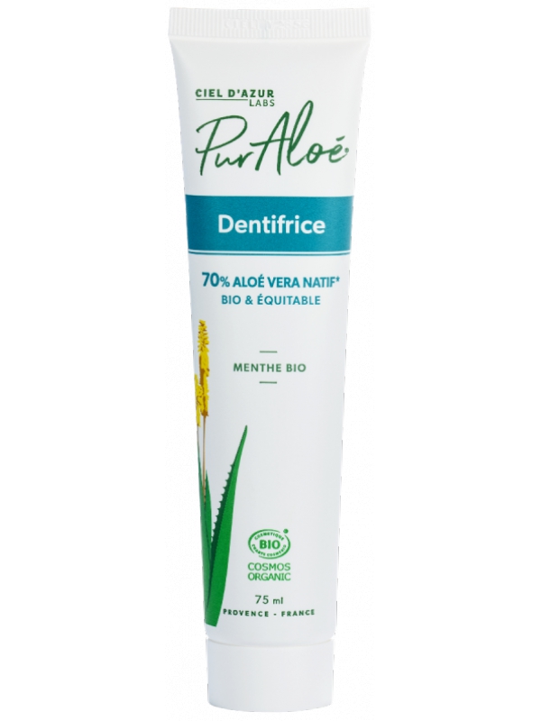 Dentifrice bio à l'Aloe Vera 75ml Puraloe