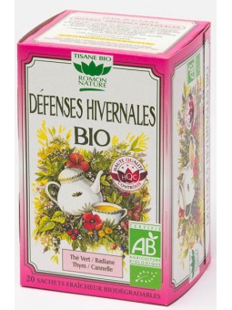 Tisane Défenses hivernales bio 20 sachets 32g Romon Nature immunité Herboristerie de paris