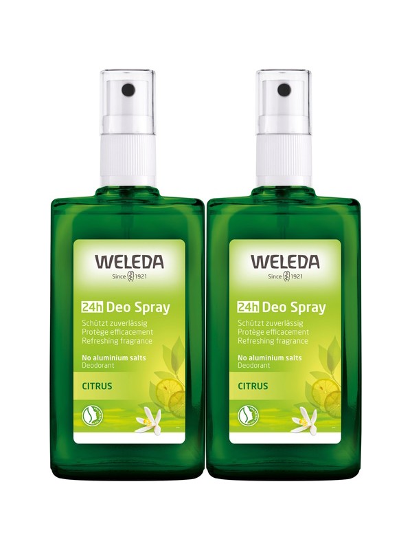 Duo Déodorant spray Citrus 2X100ml Weleda