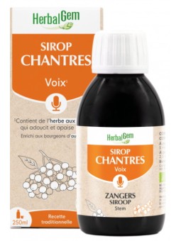 Sirop des Chantres bio 250 ml Herbalgem éclaircir la voix et la gorge Herboristerie de paris