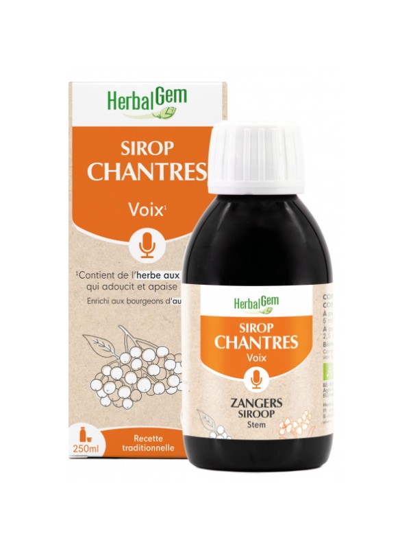 Sirop des Chantres bio 250 ml Herbalgem éclaircir la voix et la gorge Herboristerie de paris