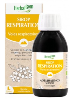 Sirop pour la Respiration bio 250 ml Herbalgem défenses naturelles des voies respiratoires Herboristerie de paris