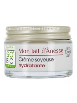 Crème soyeuse hydratante au lait d'anesse 50ml So'Bio étic