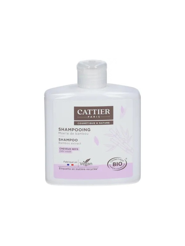 Shampooing à la moëlle de bambou cheveux secs 250ml Cattier shampoing bio Herboristerie de paris