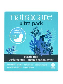 12 Serviettes super ultra à ailettes Natracare