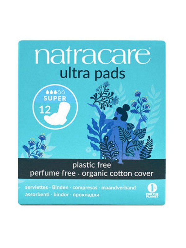 12 Serviettes super ultra à ailettes Natracare
