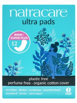 12 Serviettes ultra super plus sans ailettes Natracare