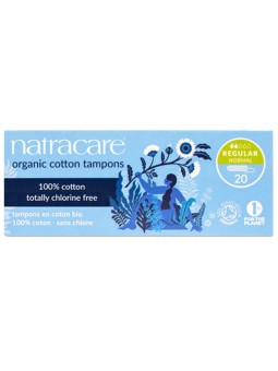 20 Tampons normaux sans applicateur en coton bio Natracare