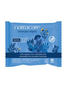 12 Lingettes intimes en Coton Biologique Natracare