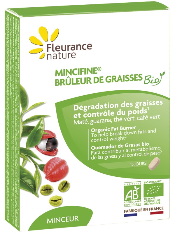 Mincifine brûleur de graisses Bio 30 comprimés Fleurance Nature activateur régime hypocalorique Herboristerie de paris