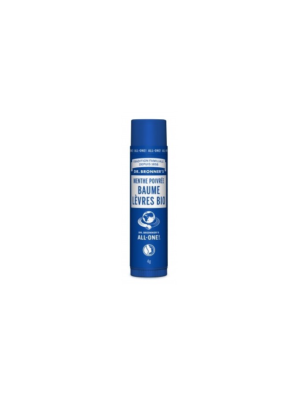 Baume à lèvres Menthe poivrée bio 4g Dr Bronners
