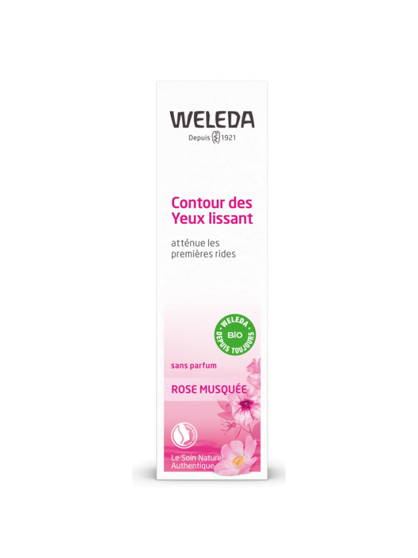 Contour des yeux lissant Rose Musquée 10ml Weleda anti age anti rides Herboristerie de paris