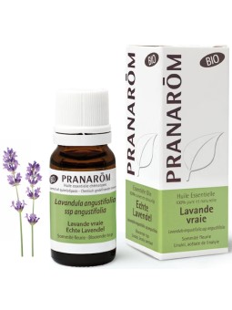 Huile essentielle Lavande vraie Bio Flacon compte gouttes 10ml Pranarôm lavande officinale Herboristerie de paris
