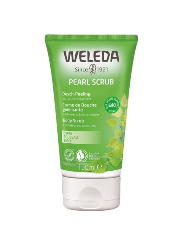 Crème de douche gommante au Bouleau 150ml Weleda cires de carnauba d'abeille exfoliantes Herboristerie de paris
