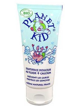 Dentifrice Douceur Fluor et Calcium 50ml Planet Kid arôme fraise à partir de 3 ans Herboristerie de paris