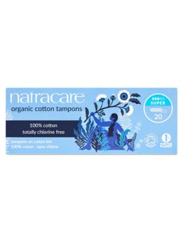 20 Tampons super sans applicateur en coton bio Natracare