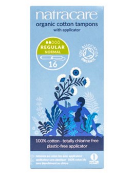 16 Tampons normaux avec applicateur en coton bio Natracare