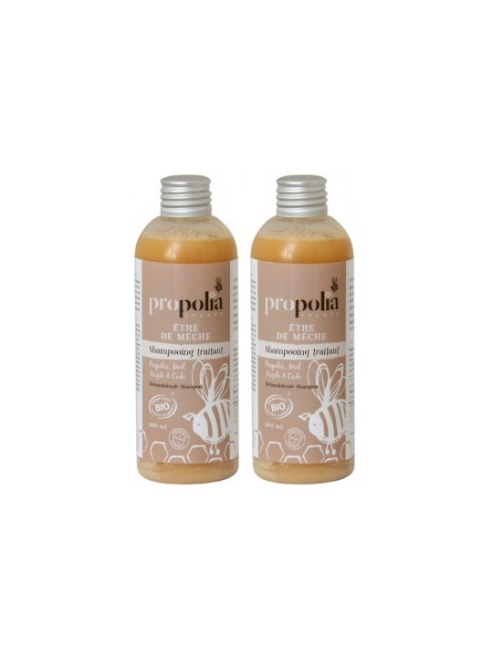 Lot de 2 shampoing traitant Propolis miel argile cade 2 x 200ml Propolia