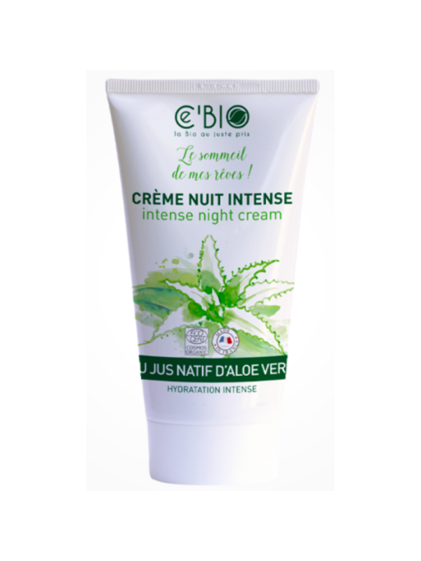 Crème de nuit intense bio Aloé vera 50 ml Cé'Bio régénération cellulaire Herboristerie de paris
