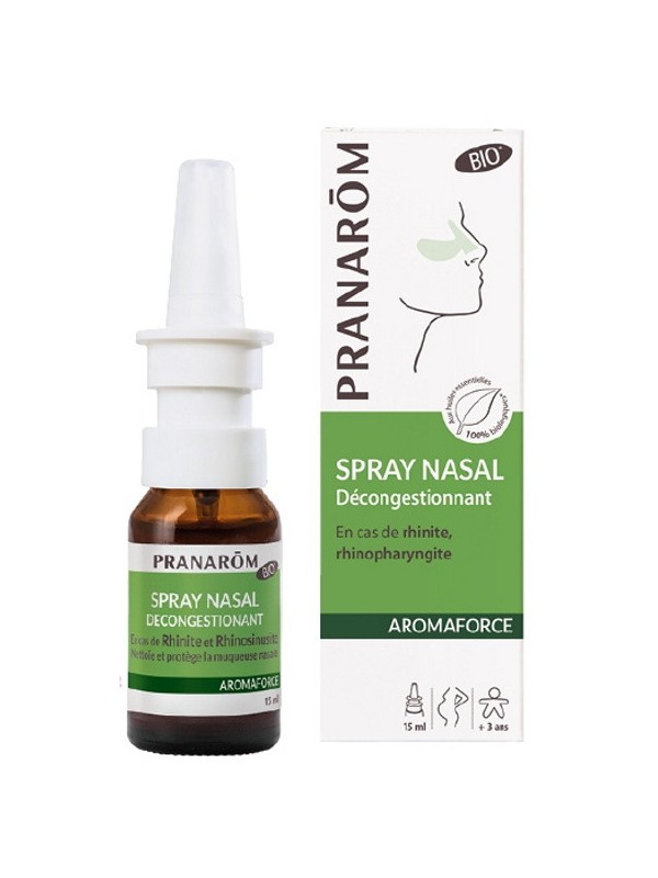 Spray nasal décongestionnant 15ml Pranarôm dispositif médical type I problèmes rhino-pharyngés Herboristerie de paris