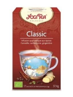 Infusion ayurvédique épicée classic Yogi tea 17 sachets Yogi Tea chai classic énergie et tonus Herboristerie de paris