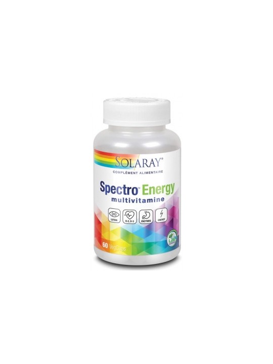 Spectro Energie 60 gélules Solaray vitalité et énergie complexe vitamines et minéraux Herboristerie de paris