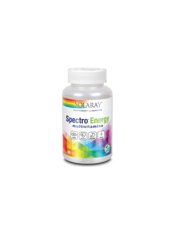 Spectro Energie 60 gélules Solaray vitalité et énergie complexe vitamines et minéraux Herboristerie de paris