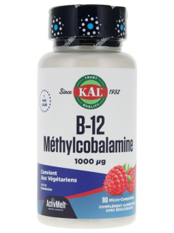 Vitamine B12 1000mcg 90 micro comprimés à sucer Solaray