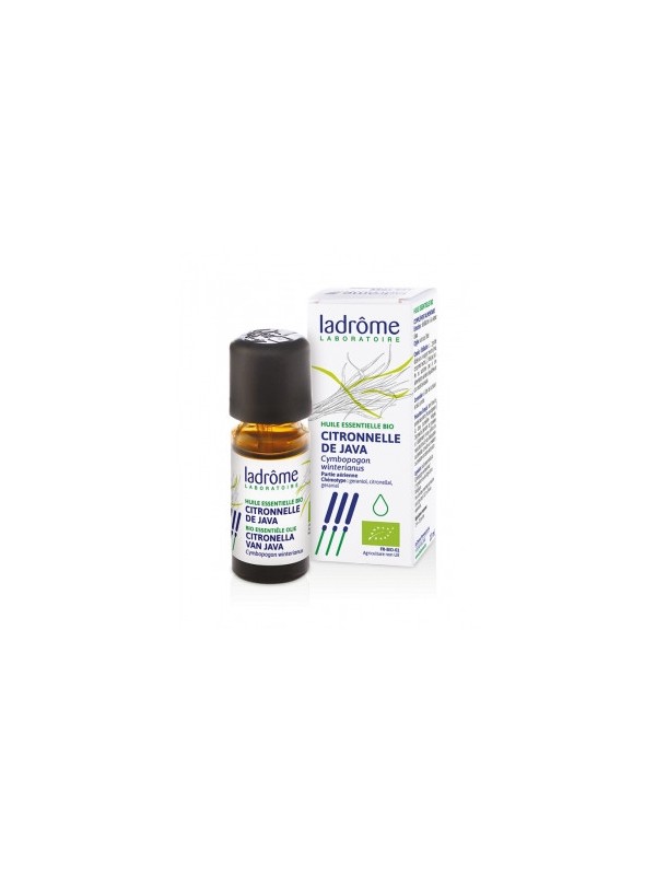 Huile essentielle de Citronnelle de Java Bio 10ml Ladrome senteurs de parfumerie et alimentaire