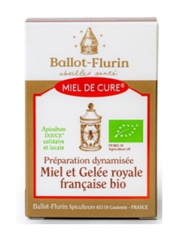 Miel de Cure à la gelée royale dynamisé 125g Ballot Flurin miel gelée royale française Herboristerie de paris