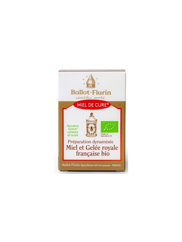 Miel de Cure à la gelée royale dynamisé 125g Ballot Flurin miel gelée royale française Herboristerie de paris