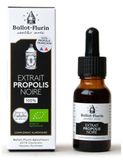 Extrait de Propolis Noire française 100% flacon gouttes 15ml Ballot Flurin Herboristerie de paris