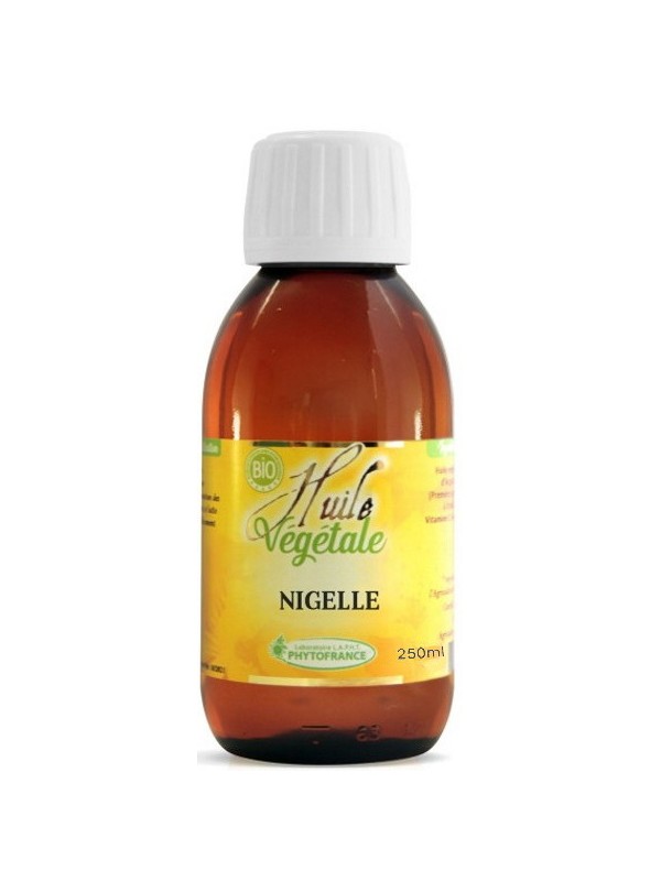 Huile végétale de Nigelle BIO 250ml Phytofrance complément alimentaire Herboristerie de paris