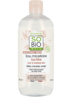Eau Micellaire lactée Mon lait d'Ânesse 500ml So'Bio étic