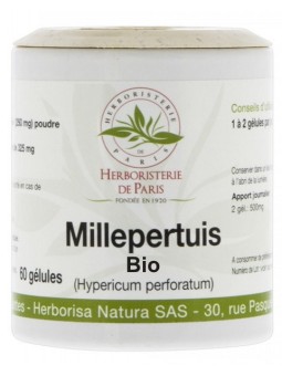 Millepertuis Bio 60 gélules Herboristerie de Paris aide à apporter détente et équilibre émotionnel
