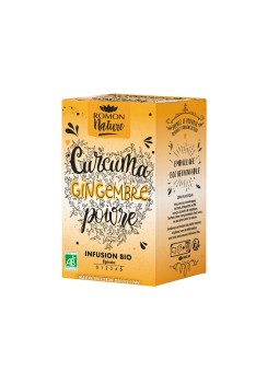 Infusion plaisir Curcuma Gingembre Poivre Bio Romon Nature