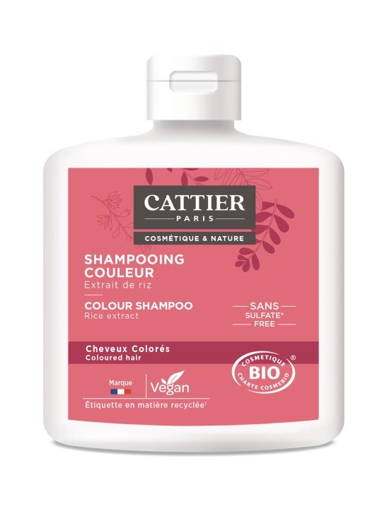 Shampoing sans sulfate couleur 250ml Cattier