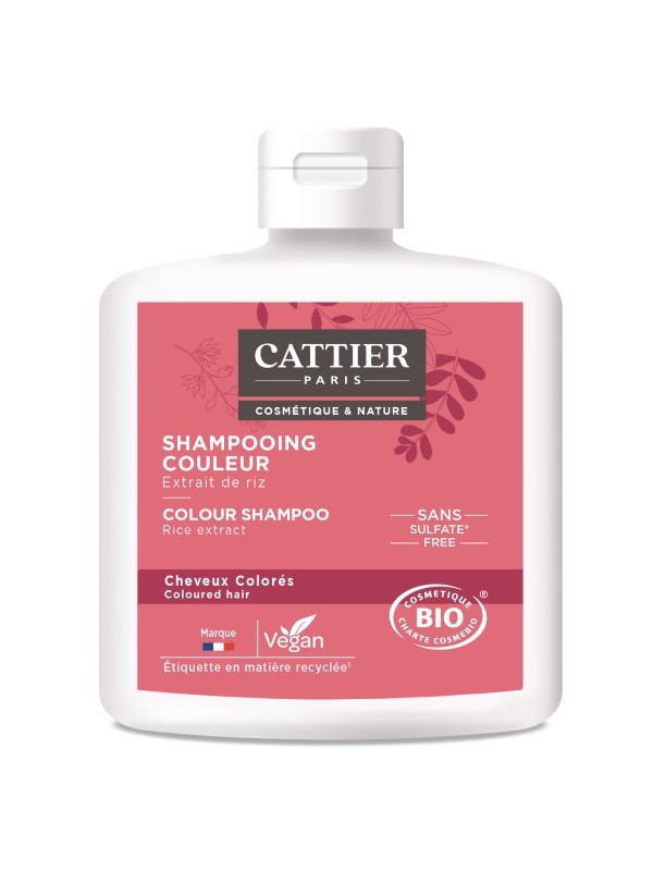 Shampoing sans sulfate couleur 250ml Cattier