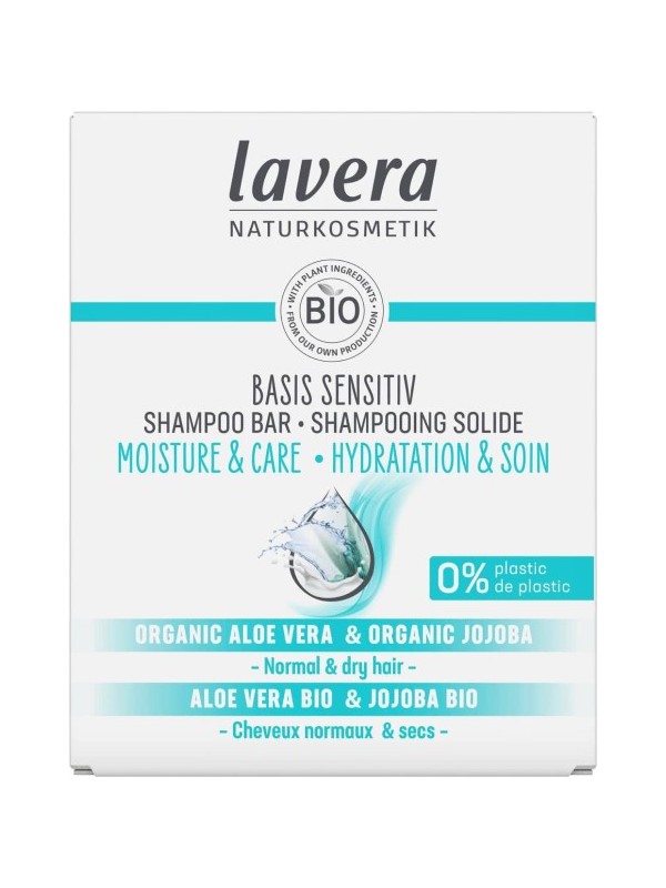 Shampoing solide Basis Sensitiv Hydratant 50gr Lavera quinoa aloe vera beurres Herboristerie de paris