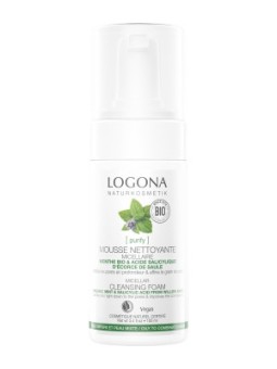 Mousse nettoyante menthe bio et acide salicylique 100ml Logona
