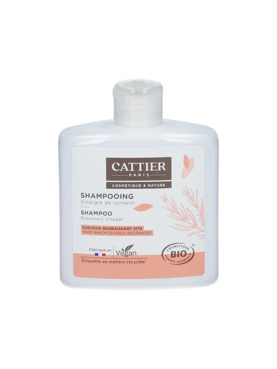 Shampoing au vinaigre de romarin cheveux gras 250ml qte_xls Cattier Herboristerie de Paris