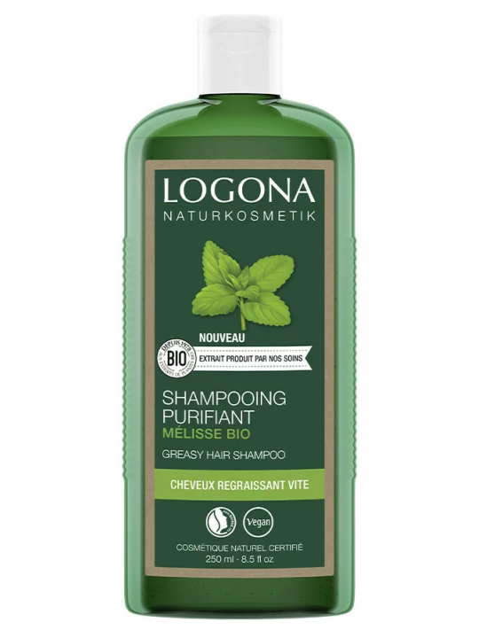 Shampoing purifiant à la Mélisse cheveux gras 250ml Logona Herboristerie de Paris