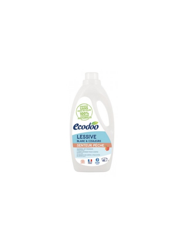 Lessive liquide Blanc et Couleurs senteur pêche 2 Litres Ecodoo Herboristerie de Paris