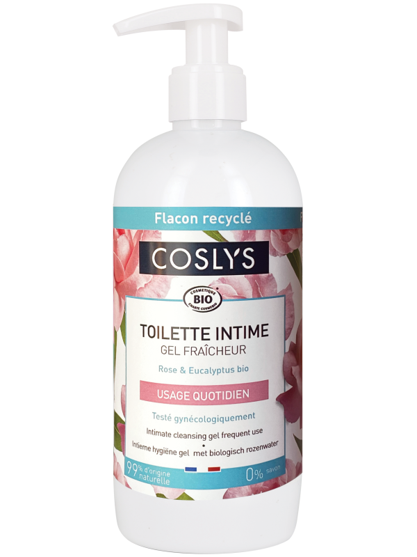 Gel de toilette intime Eau florale de Rose 500ml Coslys Herboristerie de Paris