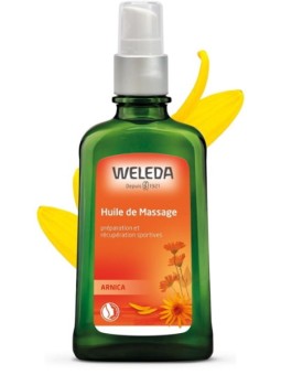 Huile de massage à l'arnica 100ml avec pompe spray Weleda Herboristerie de Paris