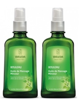 Duo Huiles de massage minceur bouleau 2x100ml le 2eme à moins 50% Weleda Herboristerie de Paris