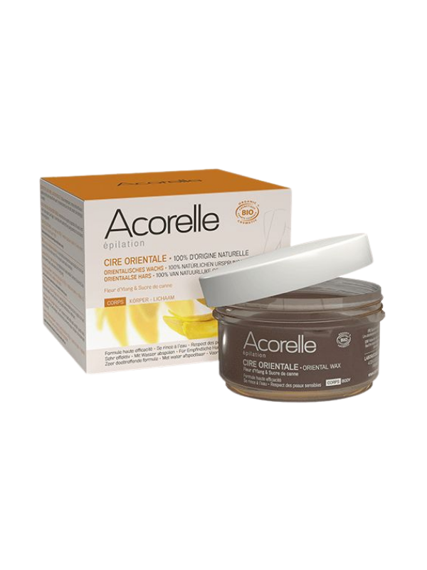 Cire orientale Fleur d'Ylang et Sucre de Canne corps pot de 300g Acorelle Herboristerie de Paris