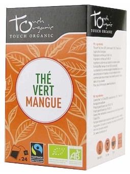 Thé vert BIO à la mangue 24 sachets 43g Touch Organic Herboristerie de Paris