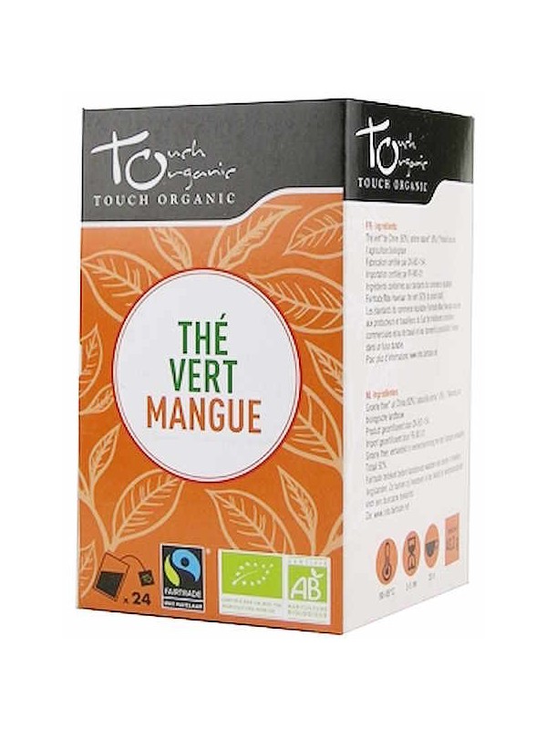 Thé vert BIO à la mangue 24 sachets 43g Touch Organic Herboristerie de Paris