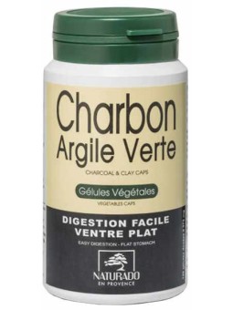 Charbon Argile verte Digestion facile Ventre plat 120 gélules naturelles Naturado Herboristerie de Paris